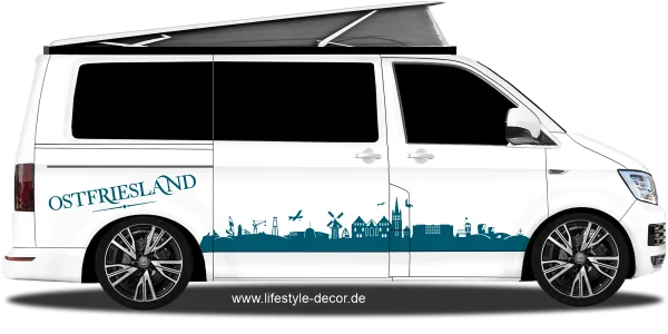Autoaufkleber Skyline Ostfriesland
