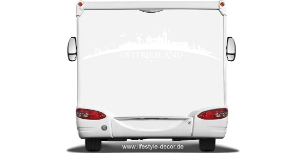 Autoaufkleber Skyline Ostfriesland