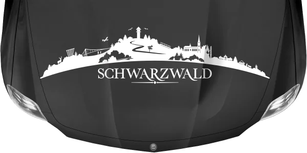 Autoaufkleber Skyline Schwarzwald