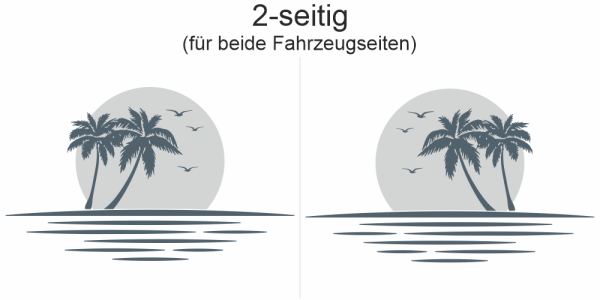Autoaufkleber Sonnenuntergang am Meer