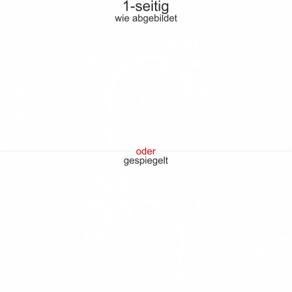 Preview: Autoaufkleber Stilvolles Ornament 2 - Ansicht Ausrichtung und Farbauswahl