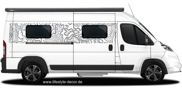 Preview: Autoaufkleber Topographische Karte Preview: Autoaufkleber Topographische Karte