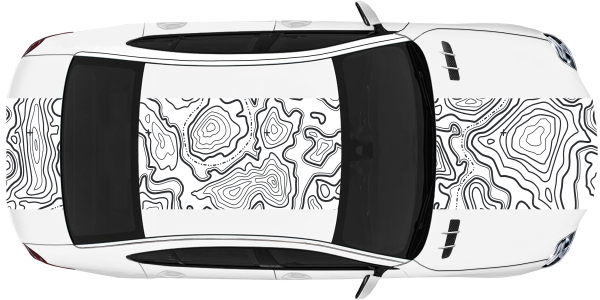 Preview: Autoaufkleber Topographische Karte Preview: Autoaufkleber Topographische Karte