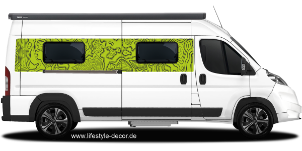 Preview: Autoaufkleber Topographische Karte Preview: Autoaufkleber Topographische Karte