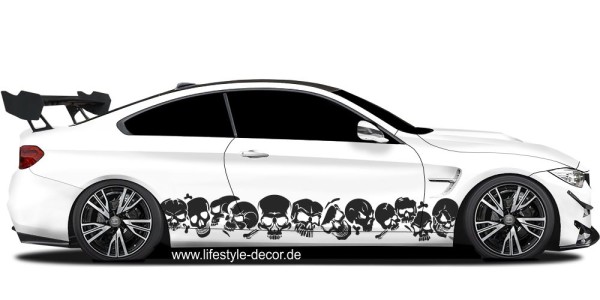 Preview: Autoaufkleber Totenkopf Armee Preview: Autoaufkleber Totenkopf Armee
