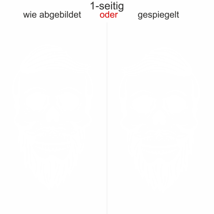 Preview: Autoaufkleber Totenkopf mit Bart