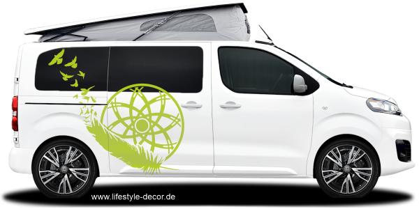 Preview: Autoaufkleber Traumfänger mit Feder Preview: Autoaufkleber Traumfänger mit Feder