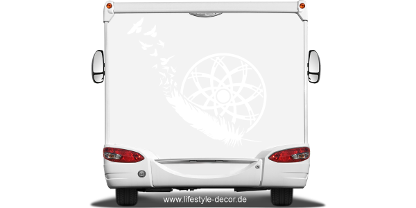 Preview: Autoaufkleber Traumfänger mit Feder Preview: Autoaufkleber Traumfänger mit Feder