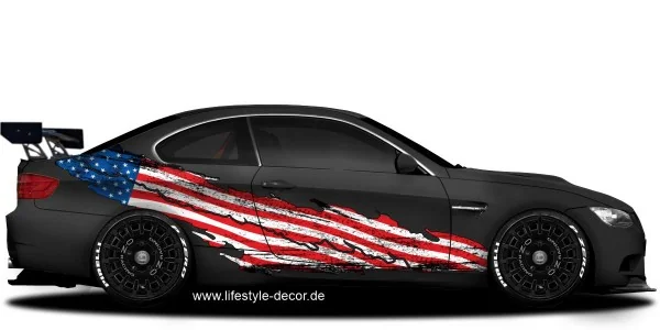 Autoaufkleber USA Flagge