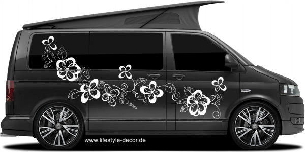 Preview: Autotattoo Verschnörkelter Blumentraum