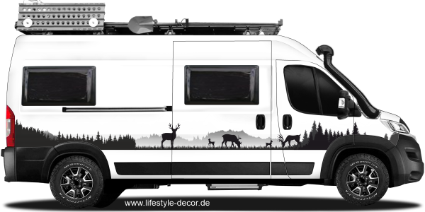 Preview: Autoaufkleber Waldlichtung im Gebirge Preview: Autoaufkleber Waldlichtung im Gebirge