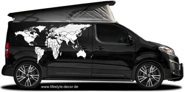Autoaufkleber Weltkarte
