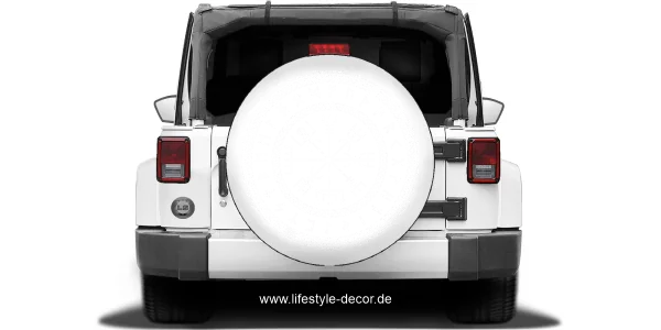 Autoaufkleber Wikingerkompass auf Ersatzradabdeckung - Ansicht Farbauswahl
