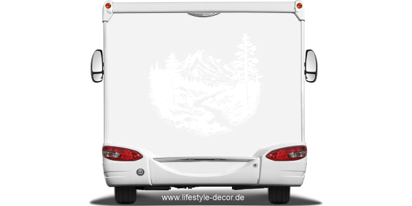 Preview: Autoaufkleber Wildbach in den Alpen