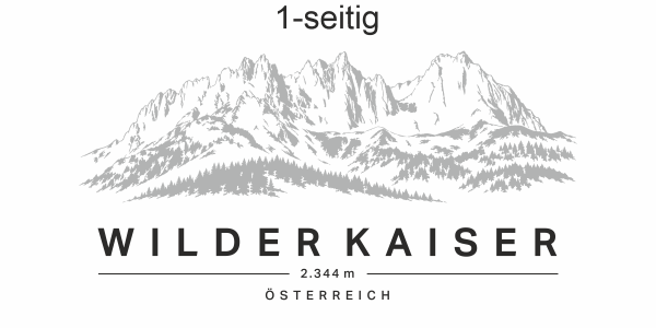 Autoaufkleber Wilder Kaiser - Ansicht einseitig