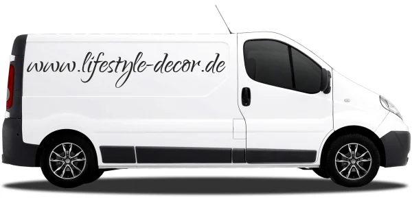 Autoaufkleber Wunschtext 3 | Set für beide Fahrzeugseiten