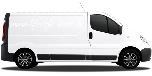 Autoaufkleber Wunschtext 10 | Set für beide Fahrzeugseiten