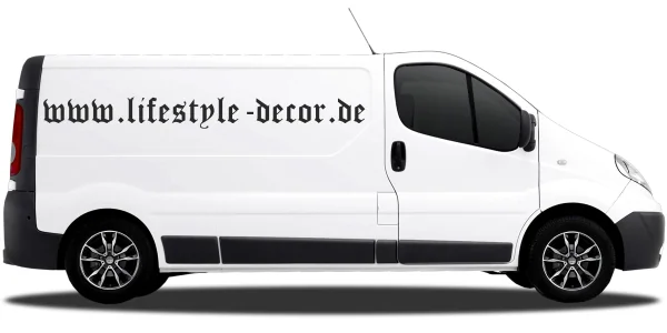 Autoaufkleber Wunschtext 16 | Set für beide Fahrzeugseiten