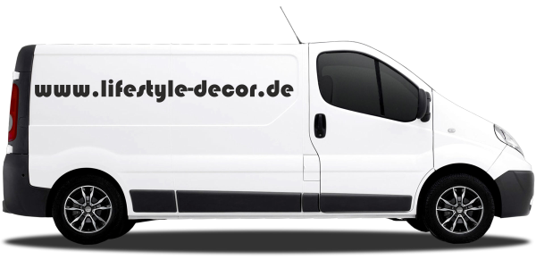 Preview: Autoaufkleber Wunschtext 19 | Set für beide Fahrzeugseiten