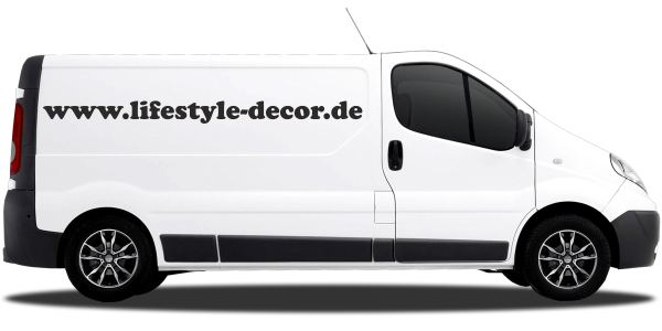 Preview: Autoaufkleber Wunschtext 21 | Set für beide Fahrzeugseiten