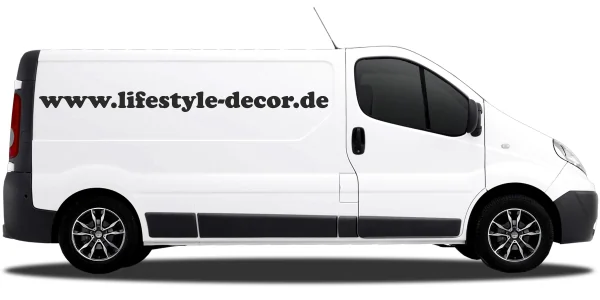 Autoaufkleber Wunschtext 21 | Set für beide Fahrzeugseiten