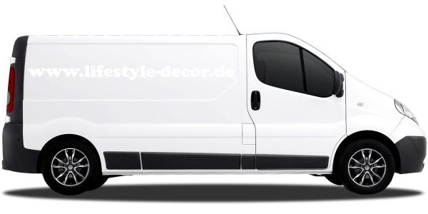 Preview: Autoaufkleber Wunschtext 21 | Set für beide Fahrzeugseiten