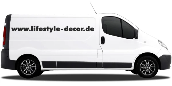 Autoaufkleber Wunschtext 24 | Set für beide Fahrzeugseiten