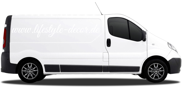 Preview: Autoaufkleber Wunschtext 5 | Set für beide Fahrzeugseiten