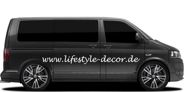 Preview: Autoaufkleber Wunschtext 6 | Set für beide Fahrzeugseiten