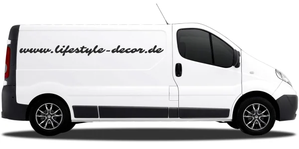 Autoaufkleber Wunschtext 8 | Set für beide Fahrzeugseiten