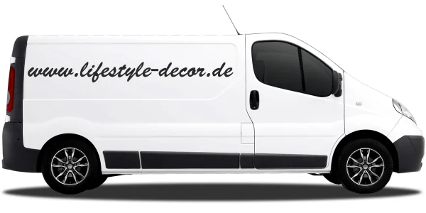 Autoaufkleber Wunschtext 9 | Set für beide Fahrzeugseiten