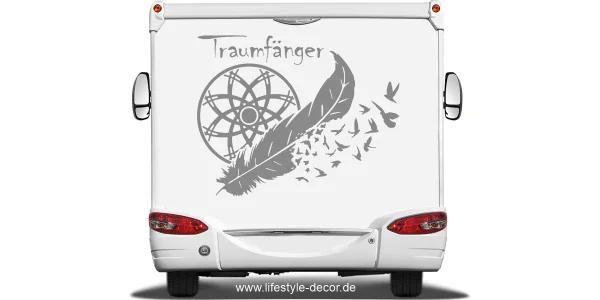 Autodekor mit Traumfänger und Text