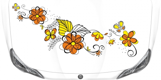Preview: Autoaufkleber Bunte Blumenranke Preview: Autoaufkleber Bunte Blumenranke
