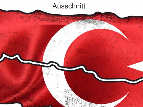 Türkische Flagge als Autoaufkleber - Ansicht Ausschnitt