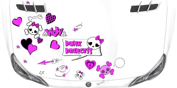 Preview: Autoaufkleber Punk Princess