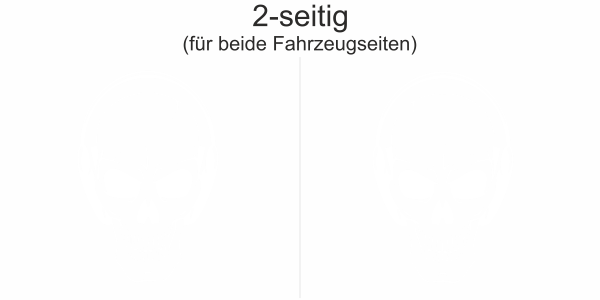 Preview: Autosticker Totenkopf mit Kopfhörern