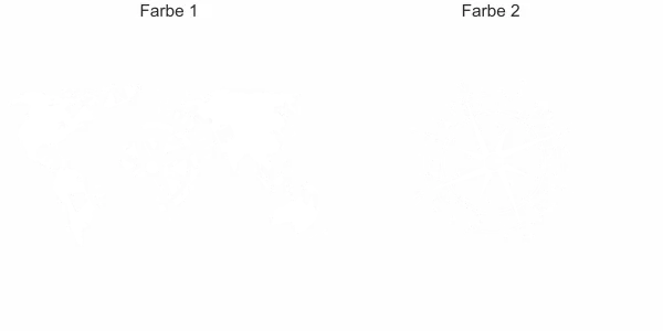 Autosticker Windrose mit Weltkarte - Ansicht Farbauswahl