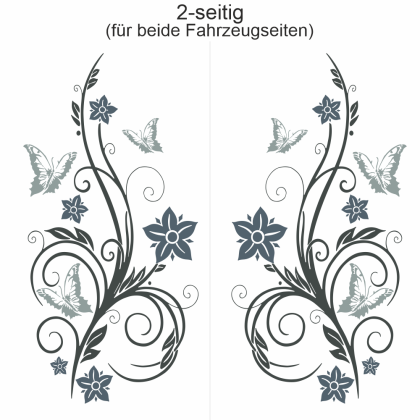 Preview: Autoaufkleber Ornament Schmetterlingzauber