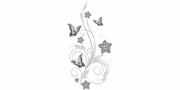 Preview: Autoaufkleber Ornament Schmetterlingzauber