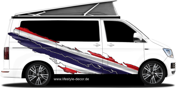 Preview: Autoaufkleber die Flagge Thailands Preview: Autoaufkleber die Flagge Thailands