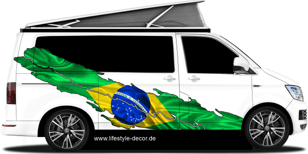 Preview: Autotattoo Fahne von Brasilien Preview: Autotattoo Fahne von Brasilien