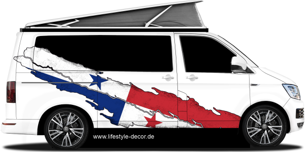 Preview: Autoaufkleber Fahne von Panama Preview: Autoaufkleber Fahne von Panama