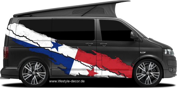 Preview: Autoaufkleber Fahne von Panama Preview: Autoaufkleber Fahne von Panama