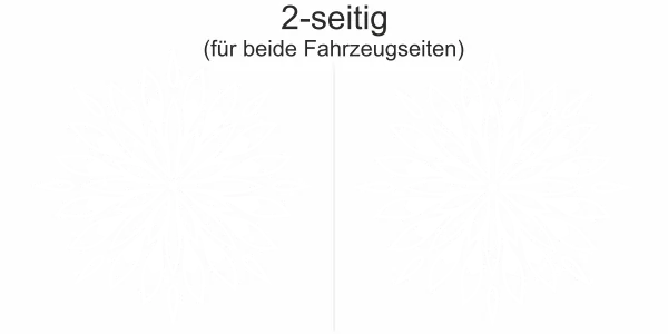 Autotattoo Hindu Mandala - Ansicht zweiseitig für beide Fahrzeugseiten und Farbauswahl
