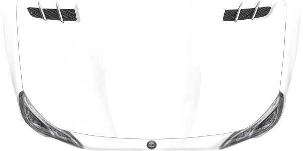 Autotattoo Hindu Mandala auf heller Motorhaube - Ansicht Farbauswahl