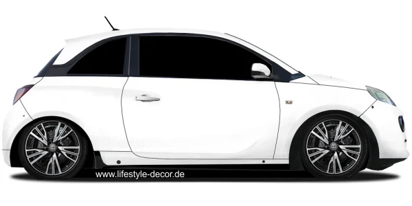 Auto Tattoo Aufkleber lifestyle auf hellem PKW - Ansicht Farbauswahl
