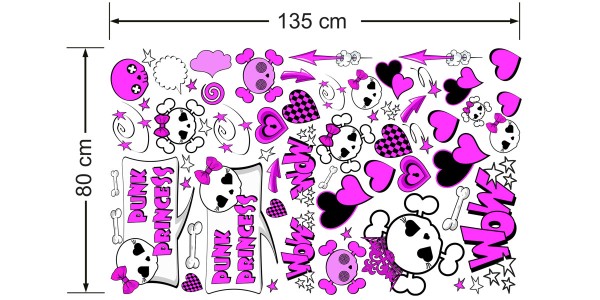 Preview: Autoaufkleber Punk Princess