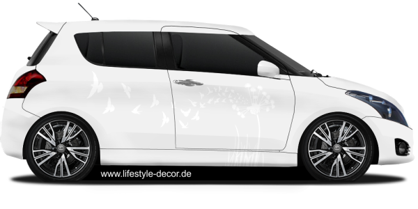 Preview: Autoaufkleber Pusteblume mit Vögel Preview: Autoaufkleber Pusteblume mit Vögel