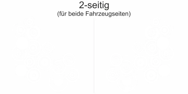Autotattoo Retro Ornament - Ansicht zweiseitig für beide Fahrzeugseiten und Farbauswahl