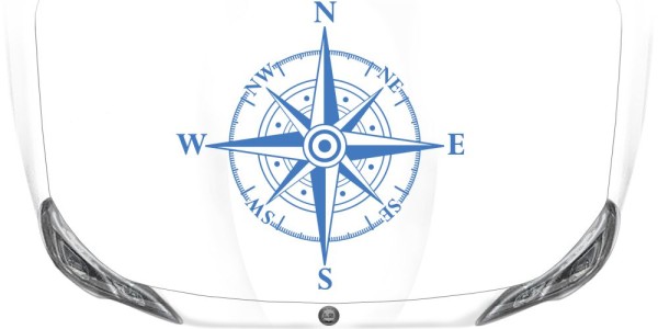 Sticker fürs Auto mit tollem Kompass